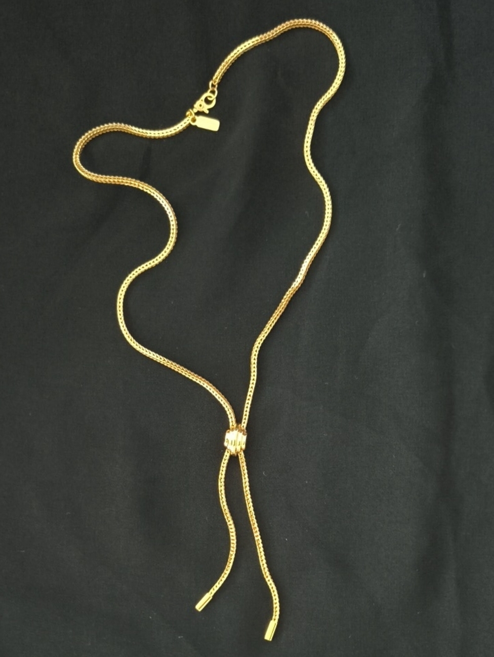 Monet Gold Adjustable Lariat Slide Necklace